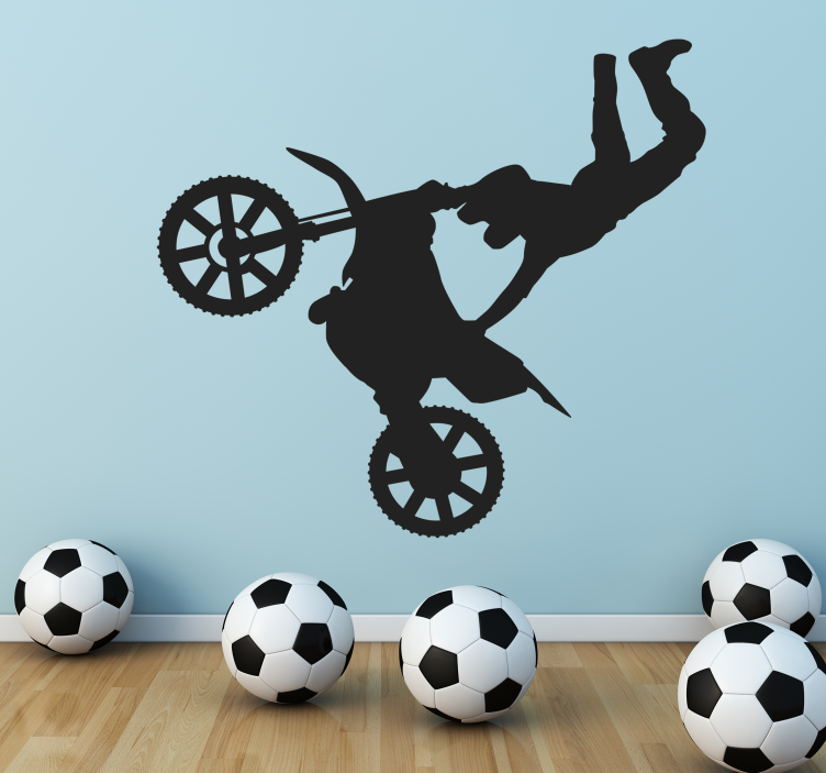 Motocross Jump Wall Sticker - TenStickers