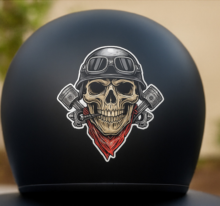 Motorbike skeleteon design motorcycle decals - TenStickers
