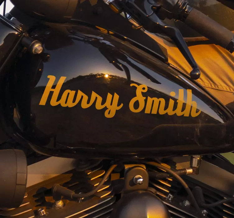 Custom calligraphic name motorcyle decal - TenStickers