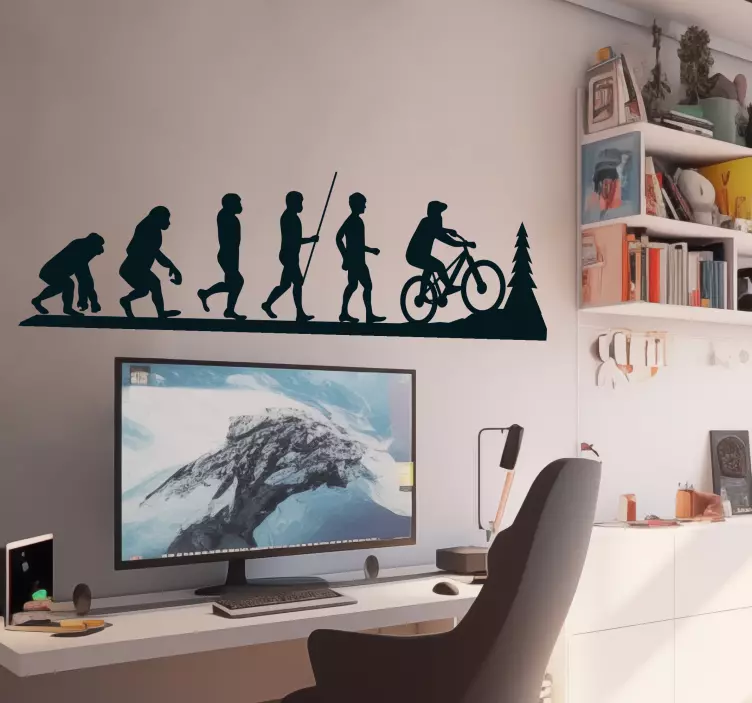 Mountain bike evolution teenage wall sticker - TenStickers
