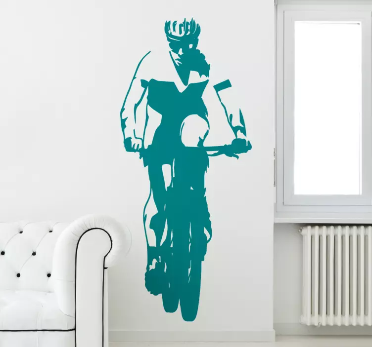 Mountain Biker Wall Sticker - TenStickers