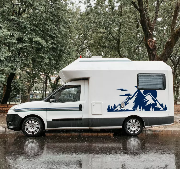 Mountain range campervan sticker - TenStickers