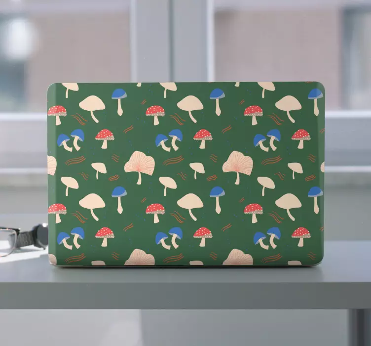 Mushroom Print Cover laptop skin - TenStickers