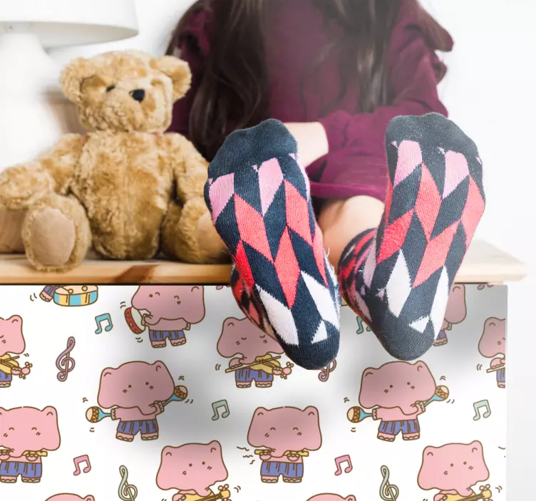 Musical Cartoon Characters wall sticker for kid - TenStickers