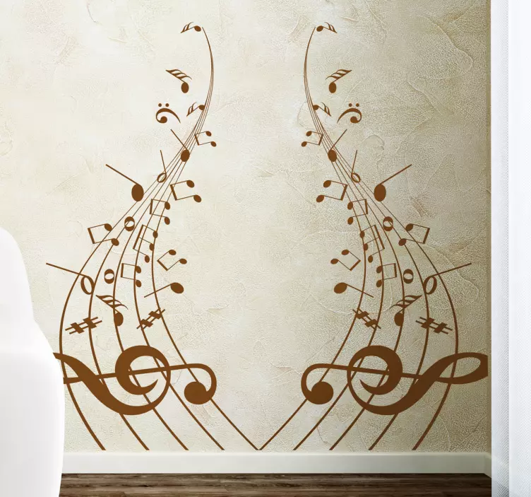 Musical Headboard Wall Sticker - TenStickers