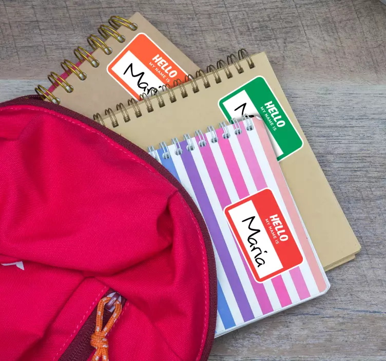 name tags sticker pack - TenStickers