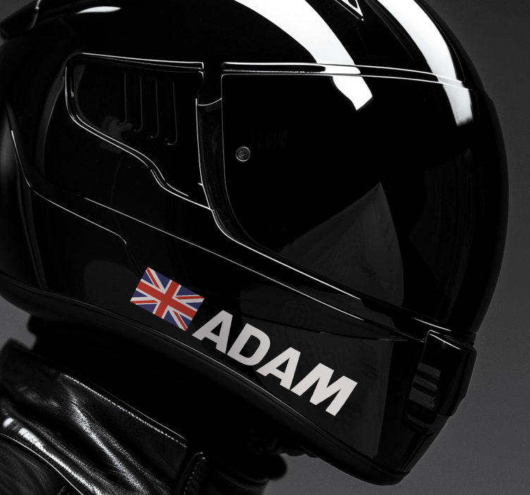 Name with flag design motorcycle decals - TenStickers