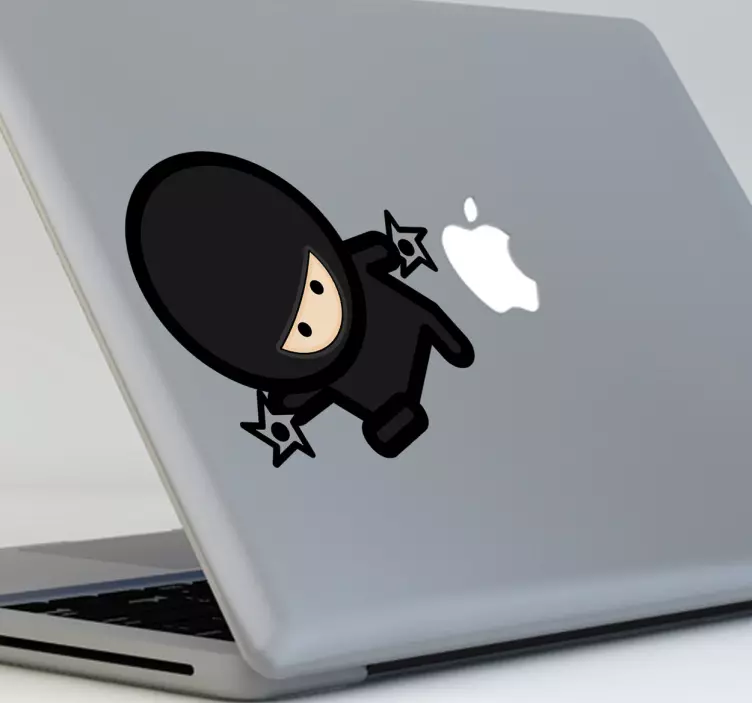 Ninja in Action MacBook Decal - TenStickers