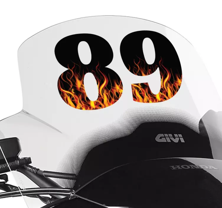 Numbers for Motorcycle decal - TenStickers