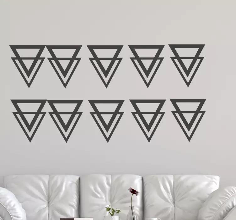 Pack of 20 reflected triangles wall sticker - TenStickers