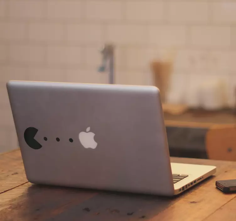 Pacman Laptop Sticker - TenStickers