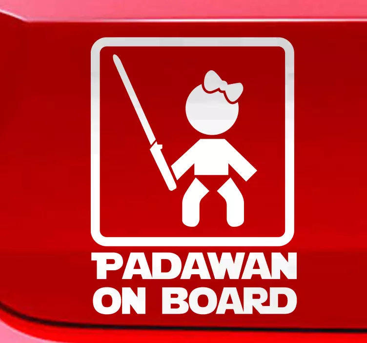 Padawan girl baby on board sticker - TenStickers