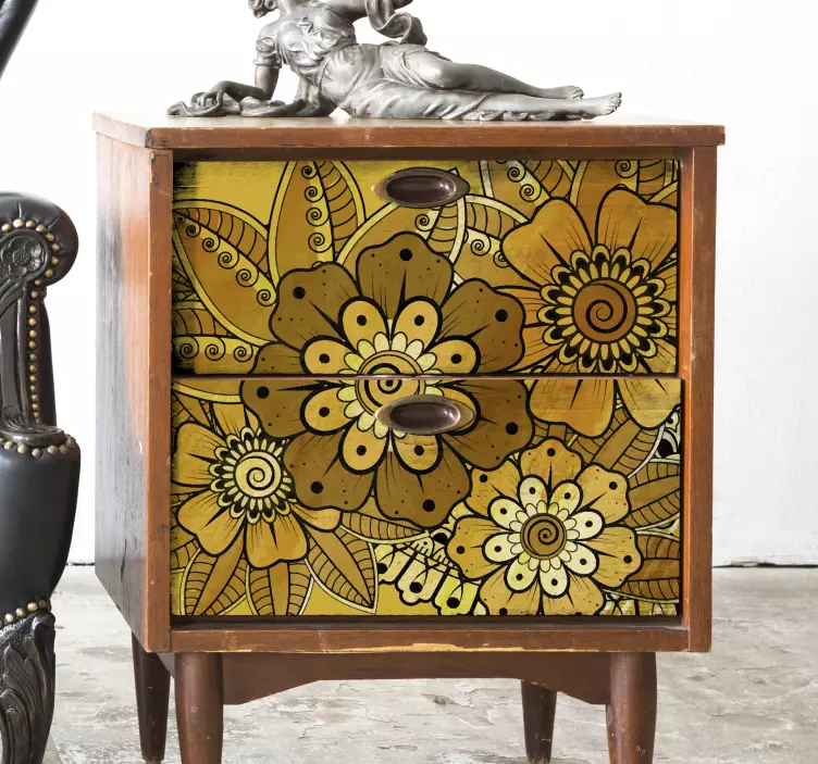 Paisley Indian style  furniture sticker - TenStickers