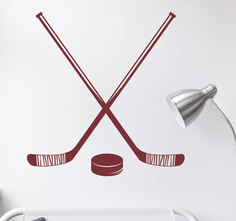 Hockey stick wall sticker - TenStickers