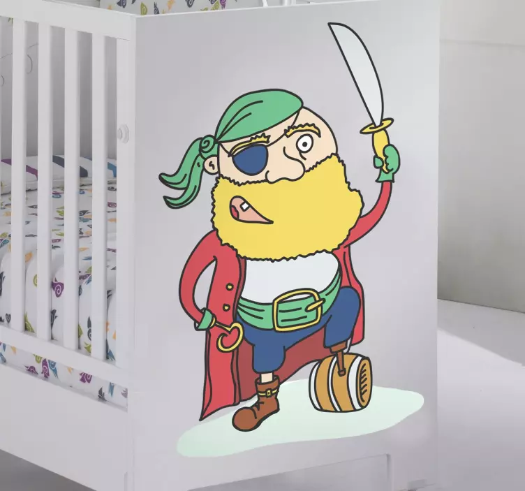 Pegleg Pirate Kids Decal - TenStickers