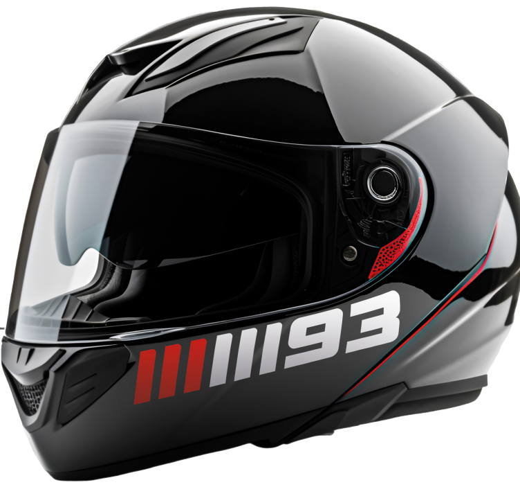 Personalised number design motorcycle decals - TenStickers