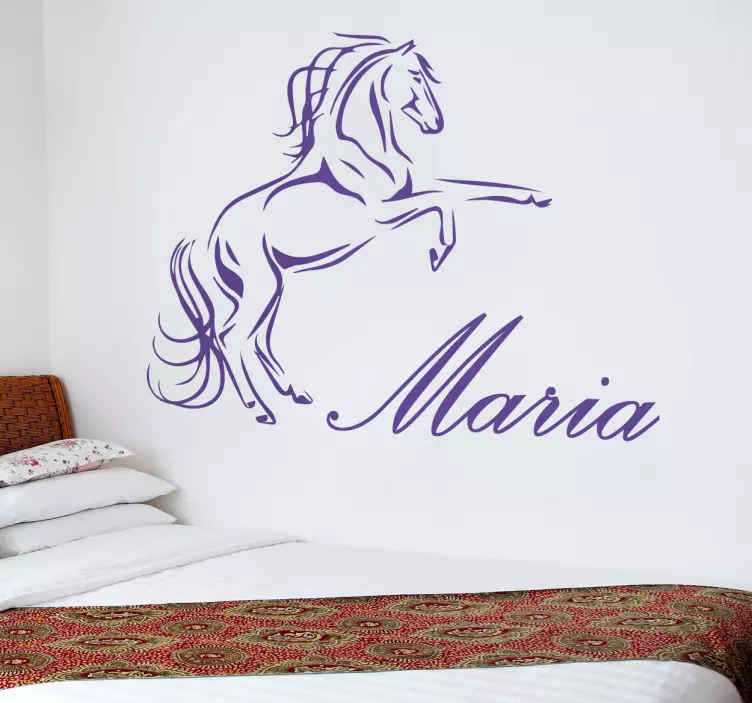 Personalised Prancing Horse Sticker - TenStickers