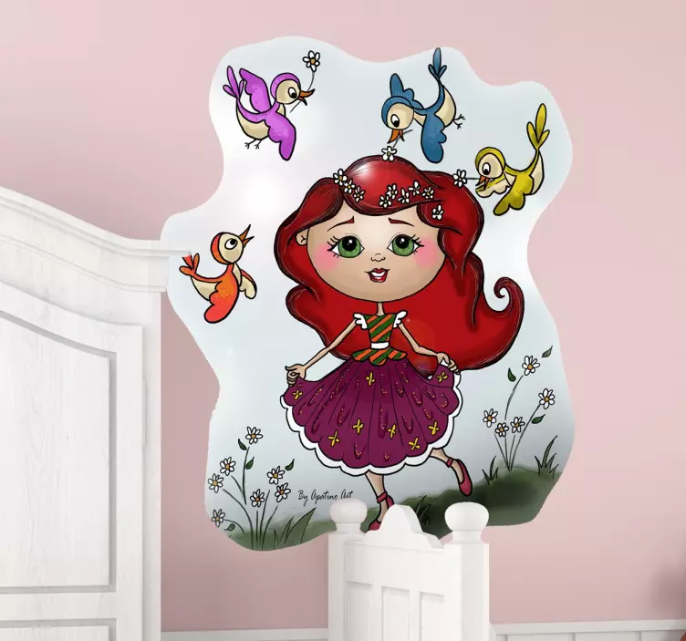 Playful Fairy Girl wall sticker for kid - TenStickers