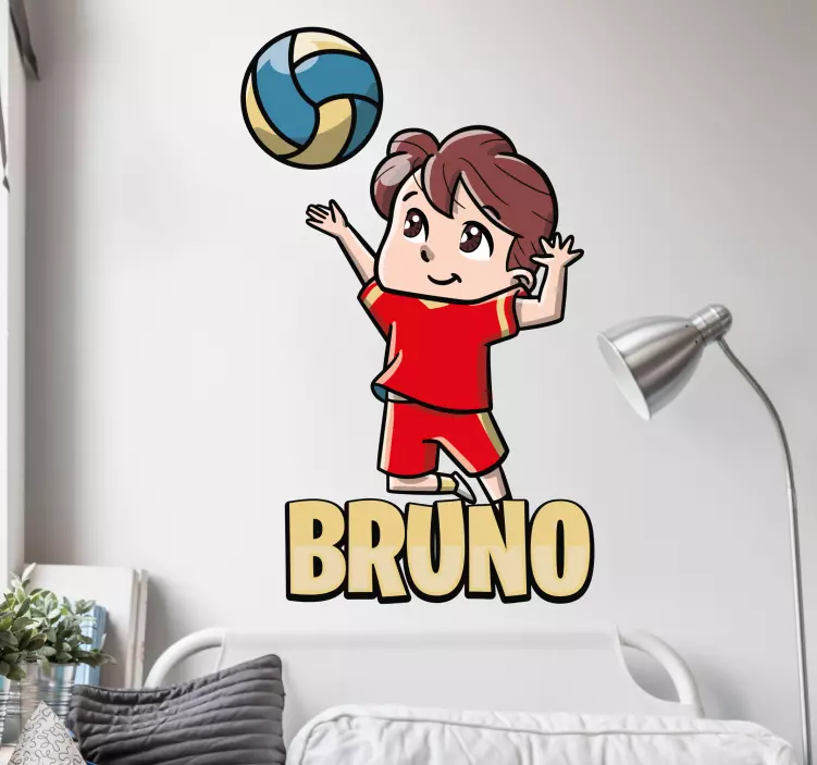 Playful Kid Volleyball wall sticker for kid - TenStickers