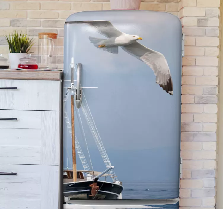 Polish seagull fridge sticker - TenStickers