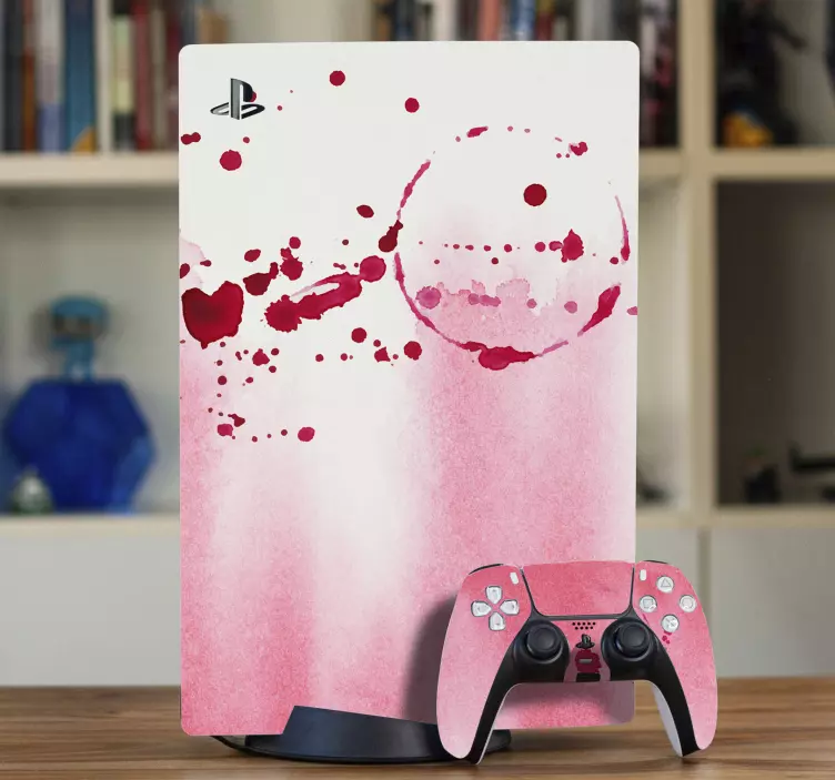 Ps5 skin festive pink splash - TenStickers