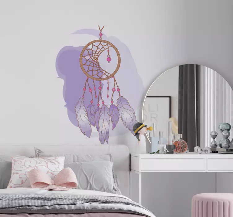 Purple dreamcatcher teenage wall decal - TenStickers