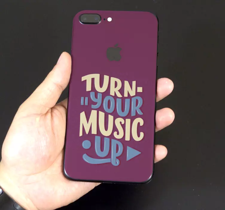 Quote about music iPhone sticker - TenStickers