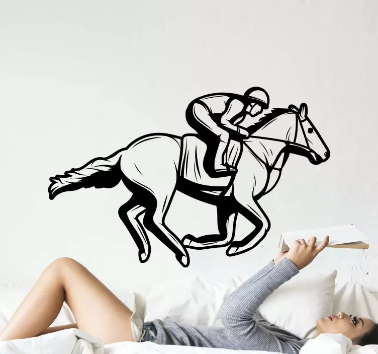 Race Horse Movement football wall sticker - TenStickers