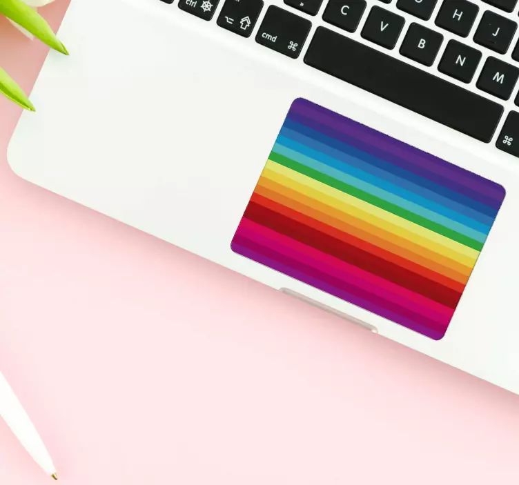 Rainbow trackpad laptop sticker - TenStickers