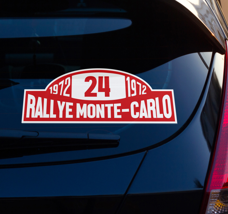 rally number Monte-Carlo car sticker - TenStickers