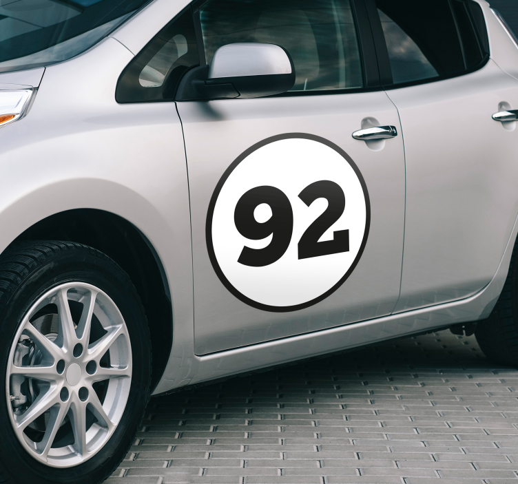 Rally numbers  car sticker - TenStickers