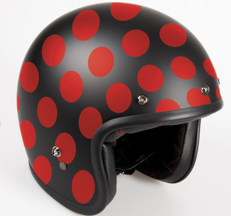 Red dots set motorcycle decals - TenStickers