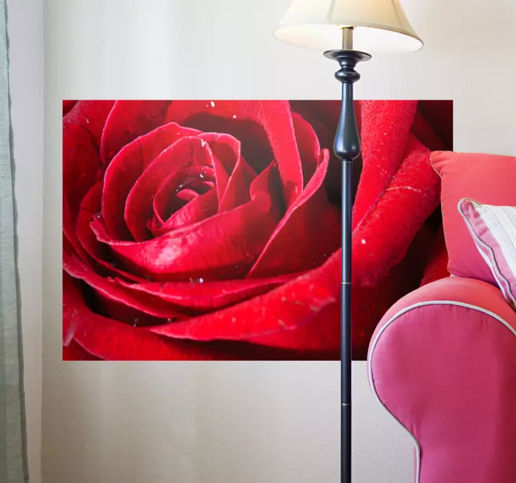 Red Rose Picture Wall Mural - TenStickers