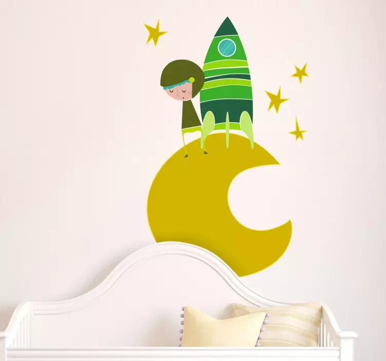 Rocket Boy Adventure wall sticker for kid - TenStickers