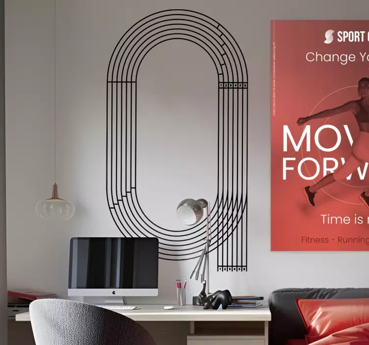 Running Track Olympic Sports Decal For Wall - TenStickers