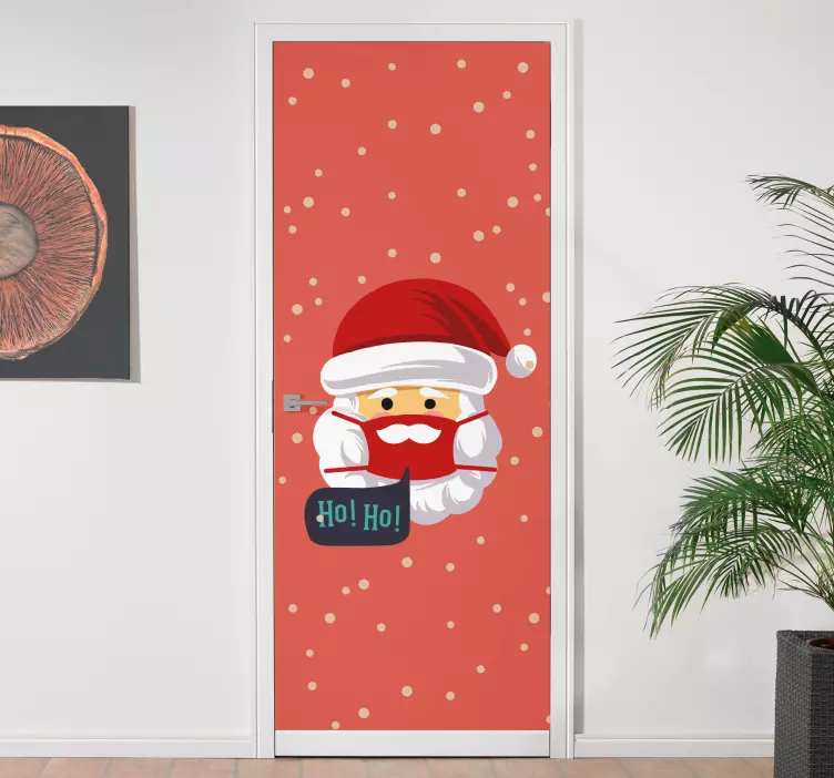 Safe Christmas Concept door sticker - TenStickers