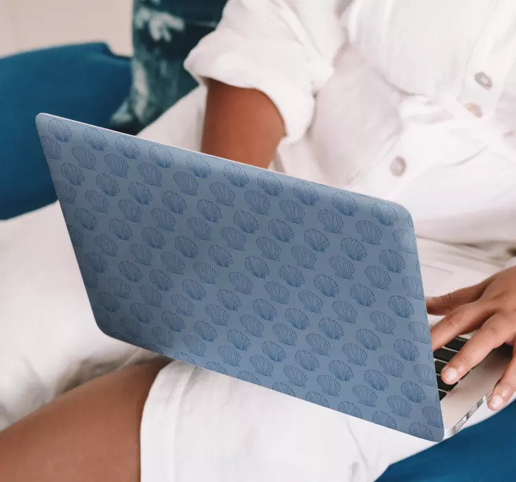 Seashell Pattern Cover laptop skin - TenStickers