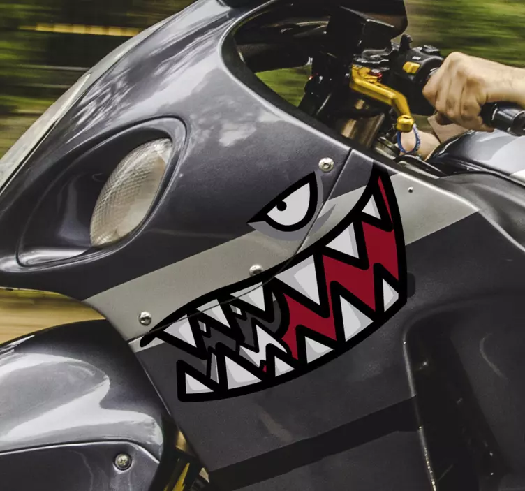 Shark motorcycle decal - TenStickers