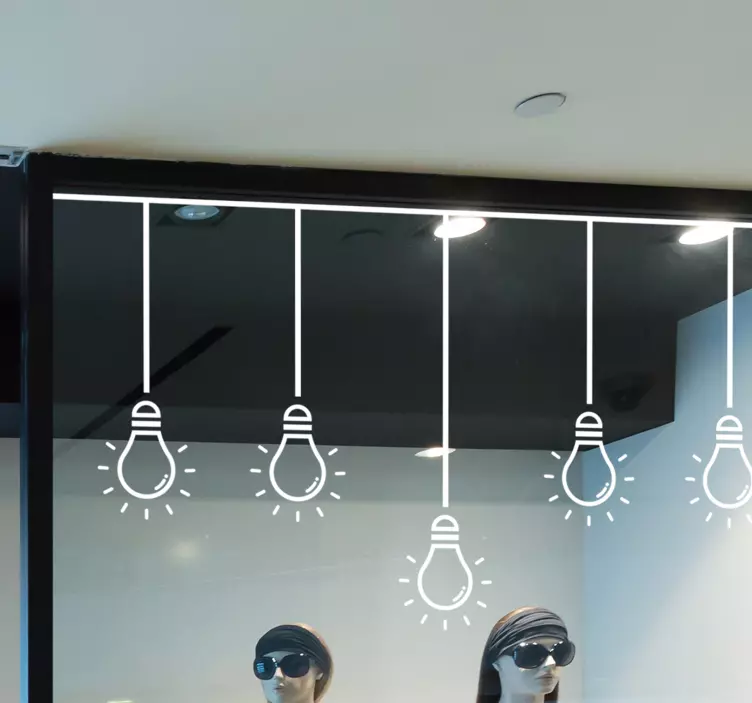 Shop window sticker suspended lighting displays - TenStickers