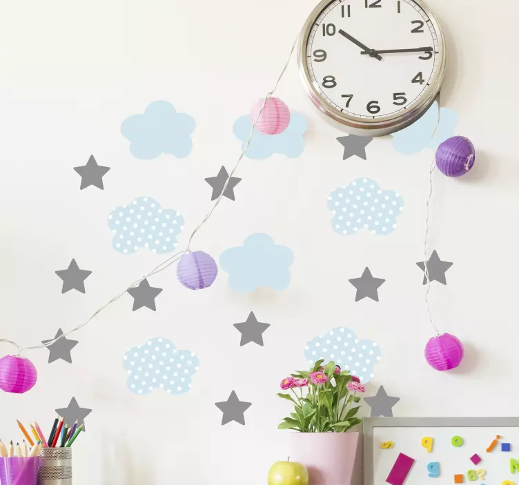Skies and Celestial Bodies wall sticker for kid - TenStickers