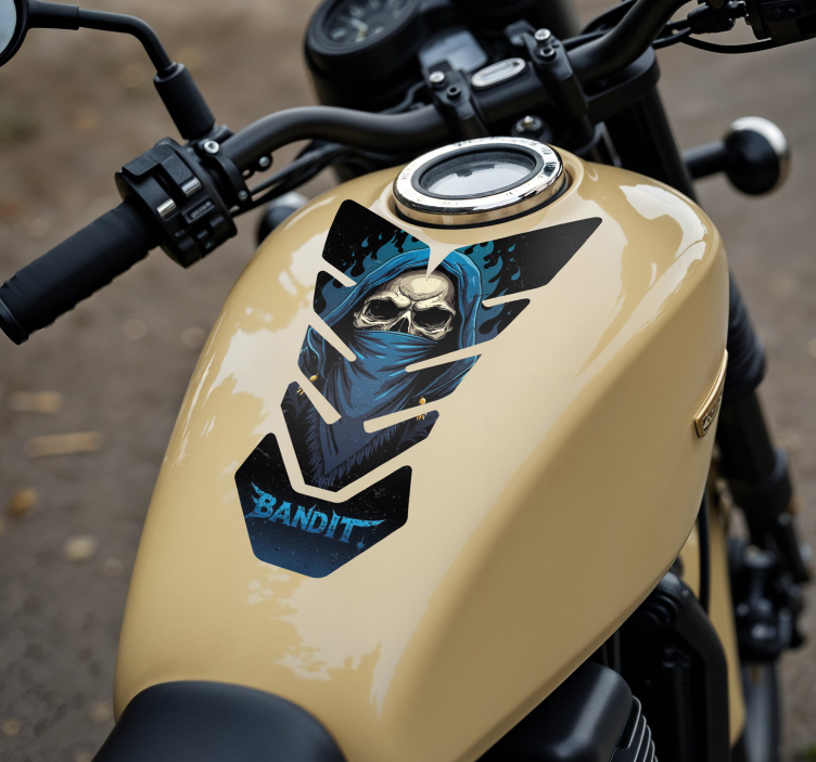 Skull bandit motorcycle decals - TenStickers