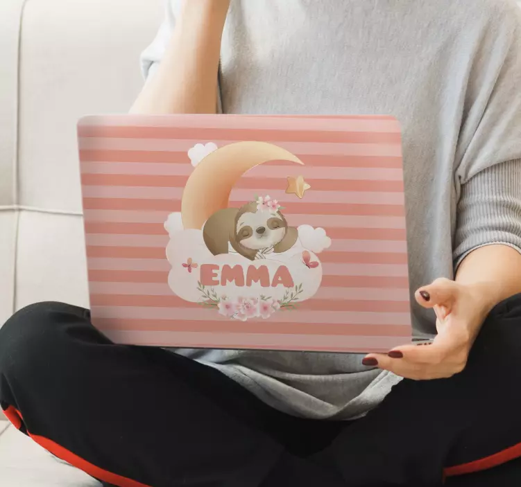 Sloth Moon Design laptop skin - TenStickers