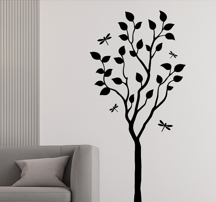 Small Tree design wall decal for living room - TenStickers