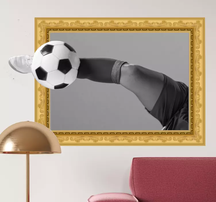 Soccer Kick Action football wall sticker - TenStickers