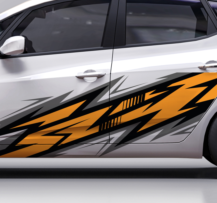 Sport graphic wrap lines design car sticker - TenStickers