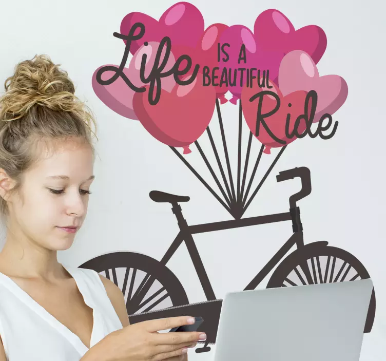 Sports wall sticker life is a beautiful journey - TenStickers