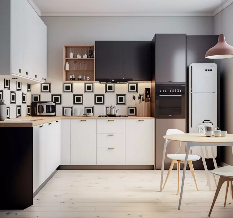 Square pattern tile sticker  - TenStickers