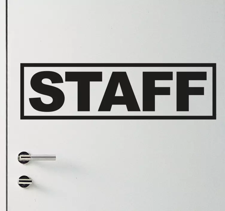 Staff room sign door sticker - TenStickers