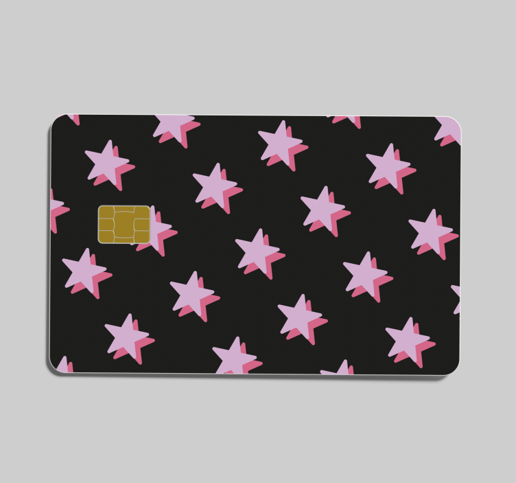 Stars purple credit card sticker - TenStickers
