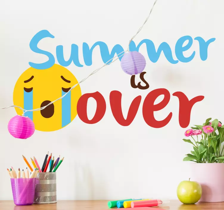 Summer Is Over Expression text sticker - TenStickers